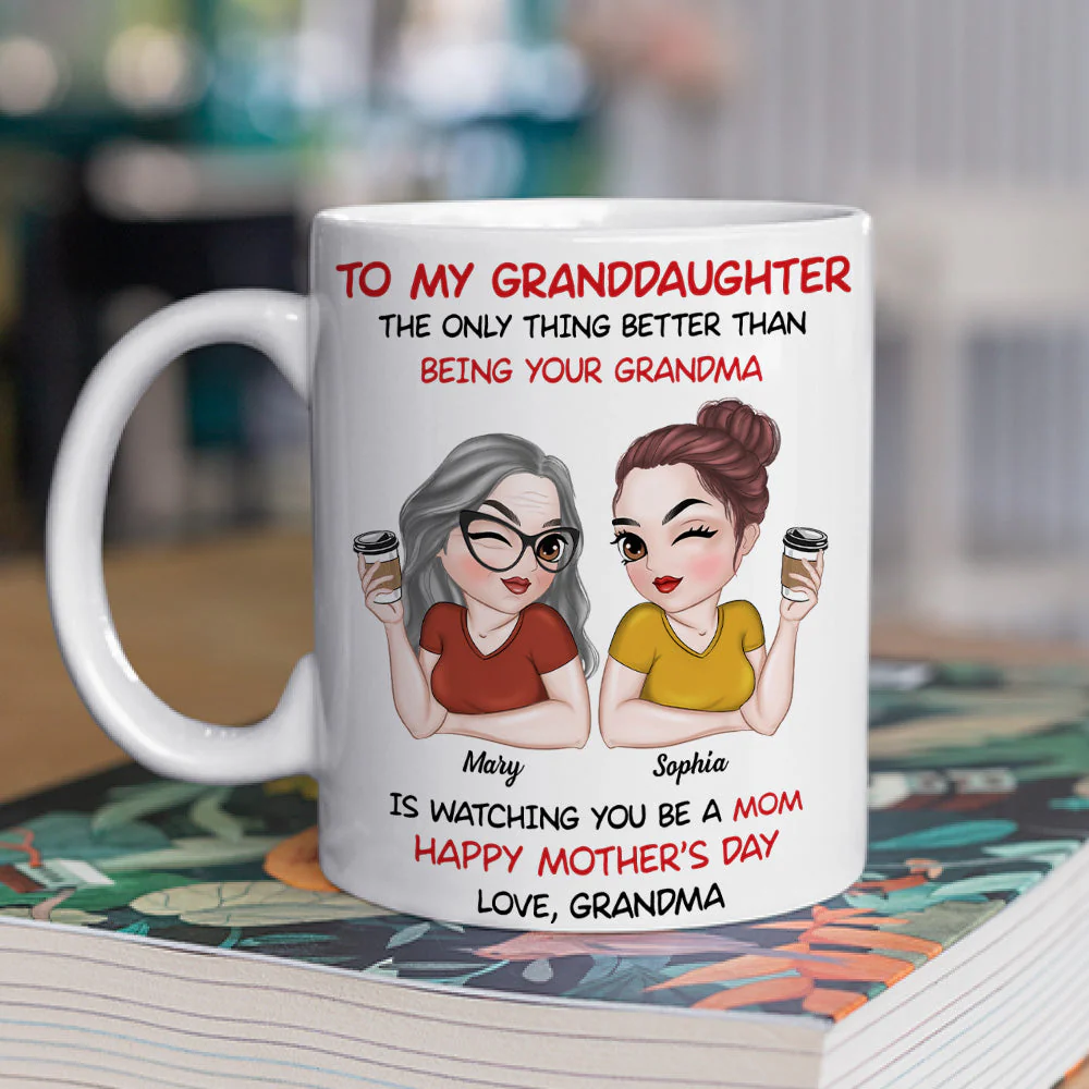 To My Granddaughter - Personalized Custom Coffee Mug - Image 2