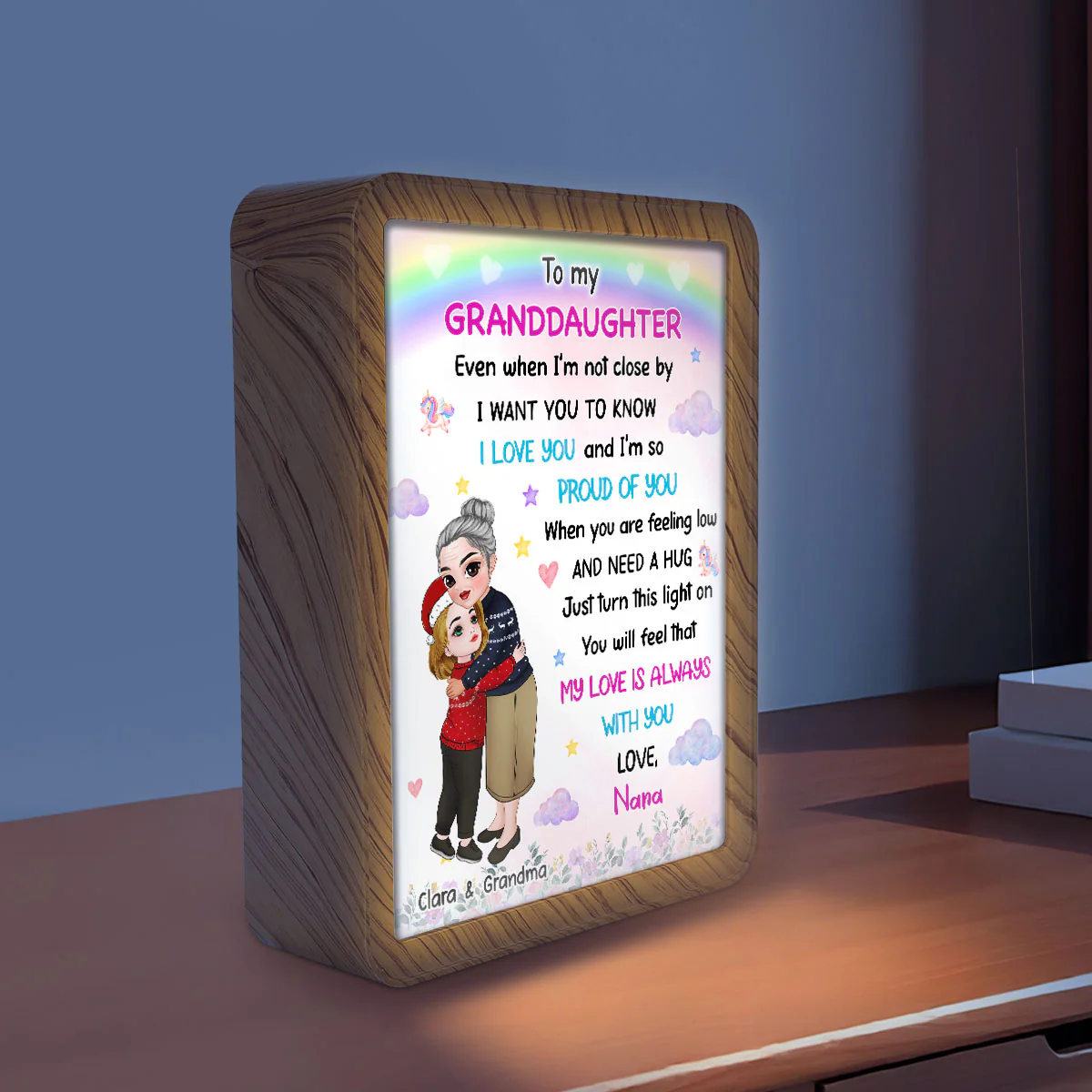To My Granddaughter - Personalized Custom Magic Mirror - Image 4