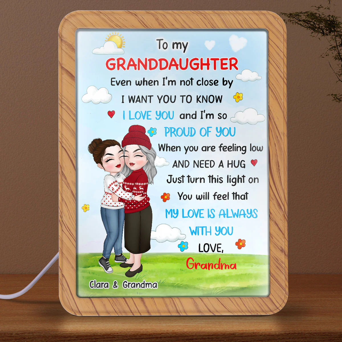 To My Granddaughter - Personalized Custom Magic Mirror - Image 5