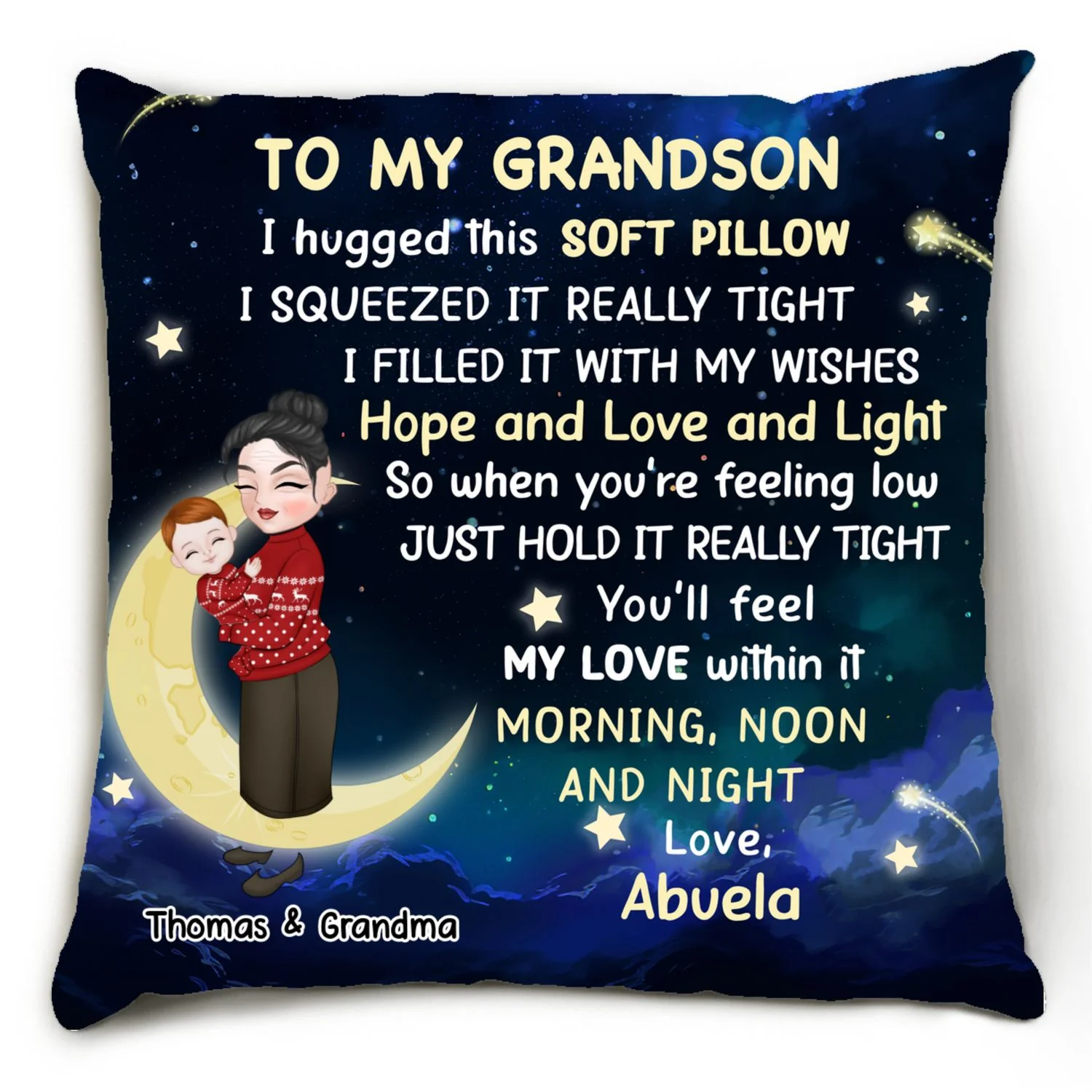 To My Grandson - Personalized Custom Pillow - Image 6