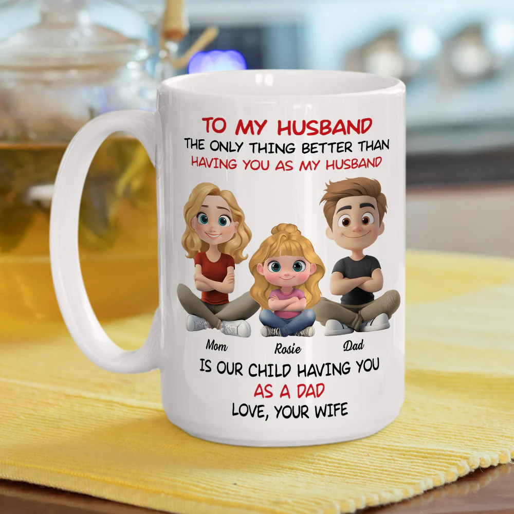 To My Husband Cartoonize - Personalized Custom Coffee Mug - Image 4