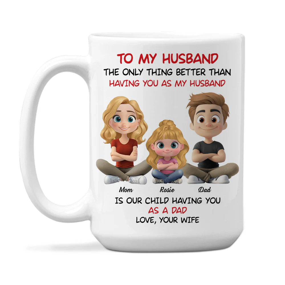 To My Husband Cartoonize - Personalized Custom Coffee Mug - Image 5