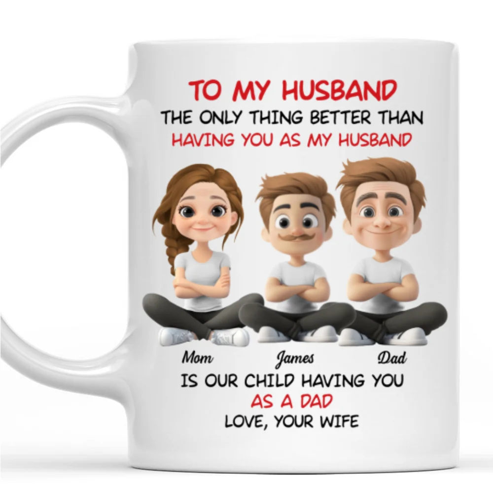 To My Husband Cartoonize - Personalized Custom Coffee Mug - Image 6