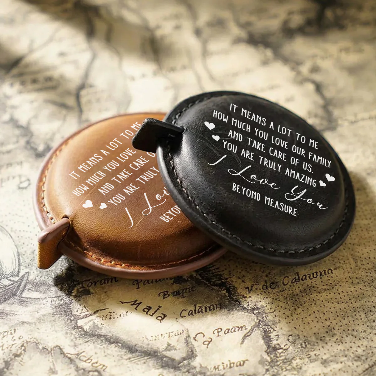 To My Husband - Personalized Custom Leather Tape Measure - Image 6