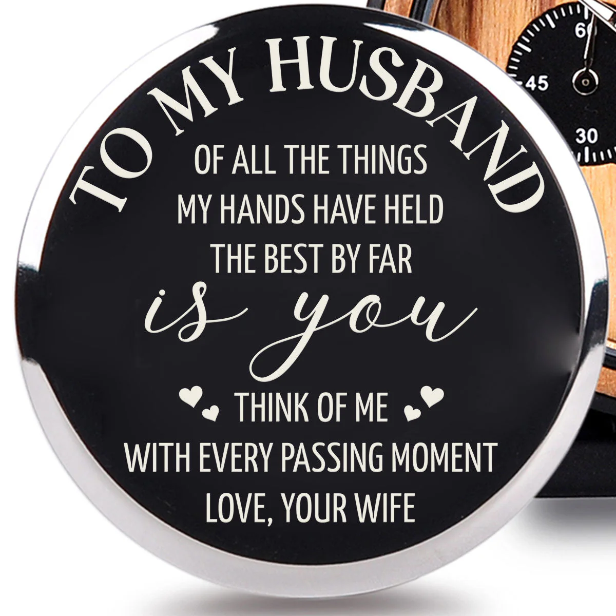 To My Husband - Personalized Engraved Wooden Watches GP009 - Image 2