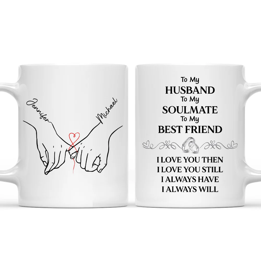 To My Husband Soulmate Best Friend - Personalized Custom Coffee Mug