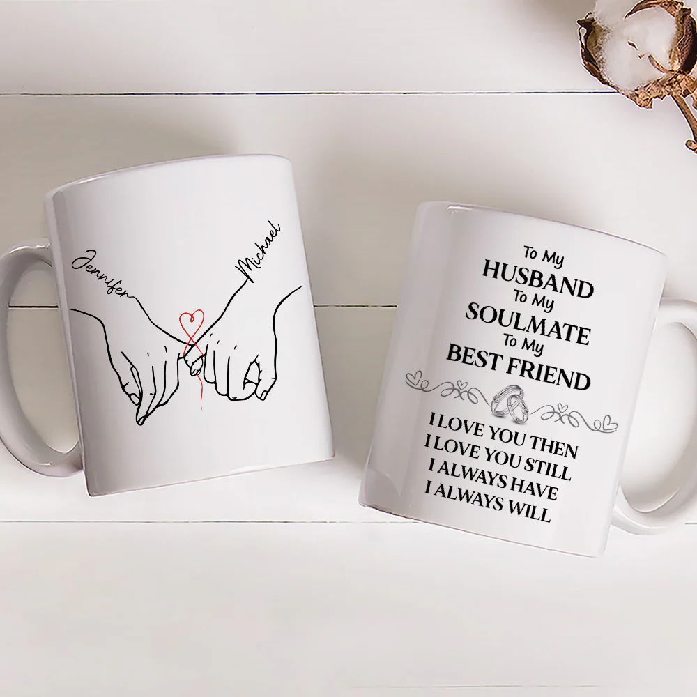 To My Husband Soulmate Best Friend - Personalized Custom Coffee Mug - Image 4