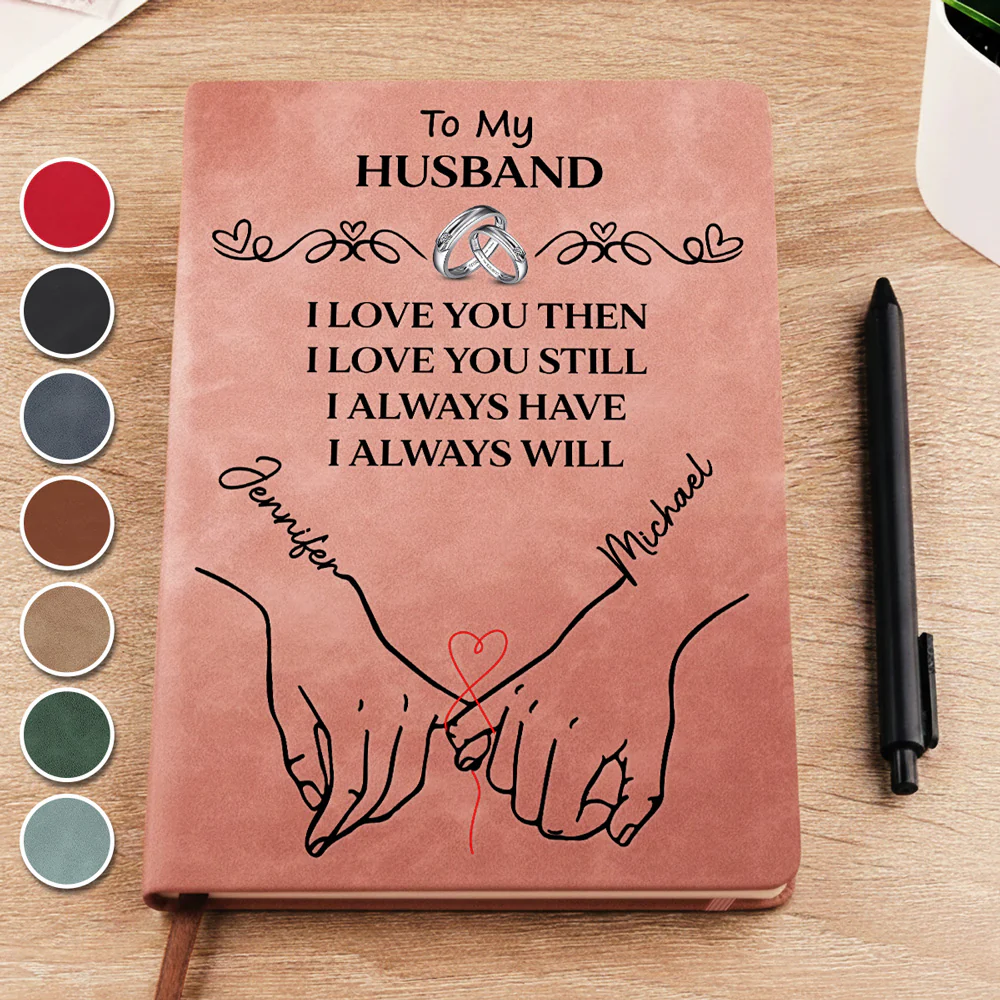 To My Husband Soulmate Best Friend - Personalized Custom Leather Journal
