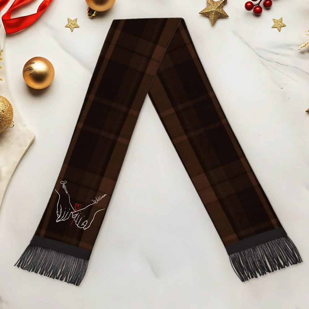 To My Husband Soulmate Best Friend - Personalized Custom Scarf - Image 4