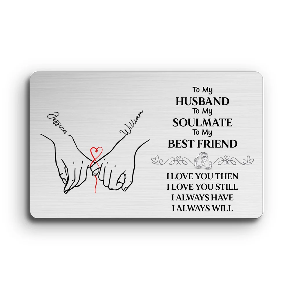 To My Husband Soulmate Best Friend - Personalized Custom Wallet Card - Image 8