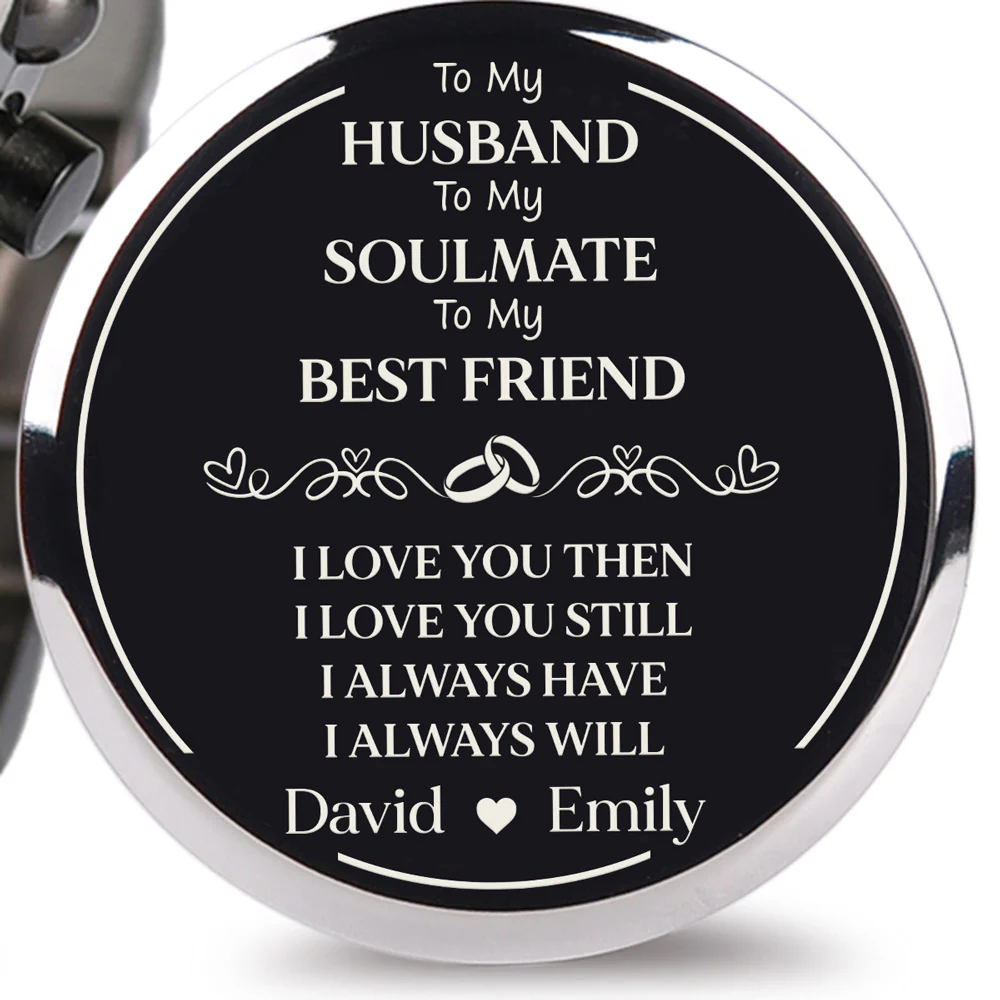 To My Husband Soulmate Best Friend - Personalized Engraved Wooden Watches GQ026 - Image 2