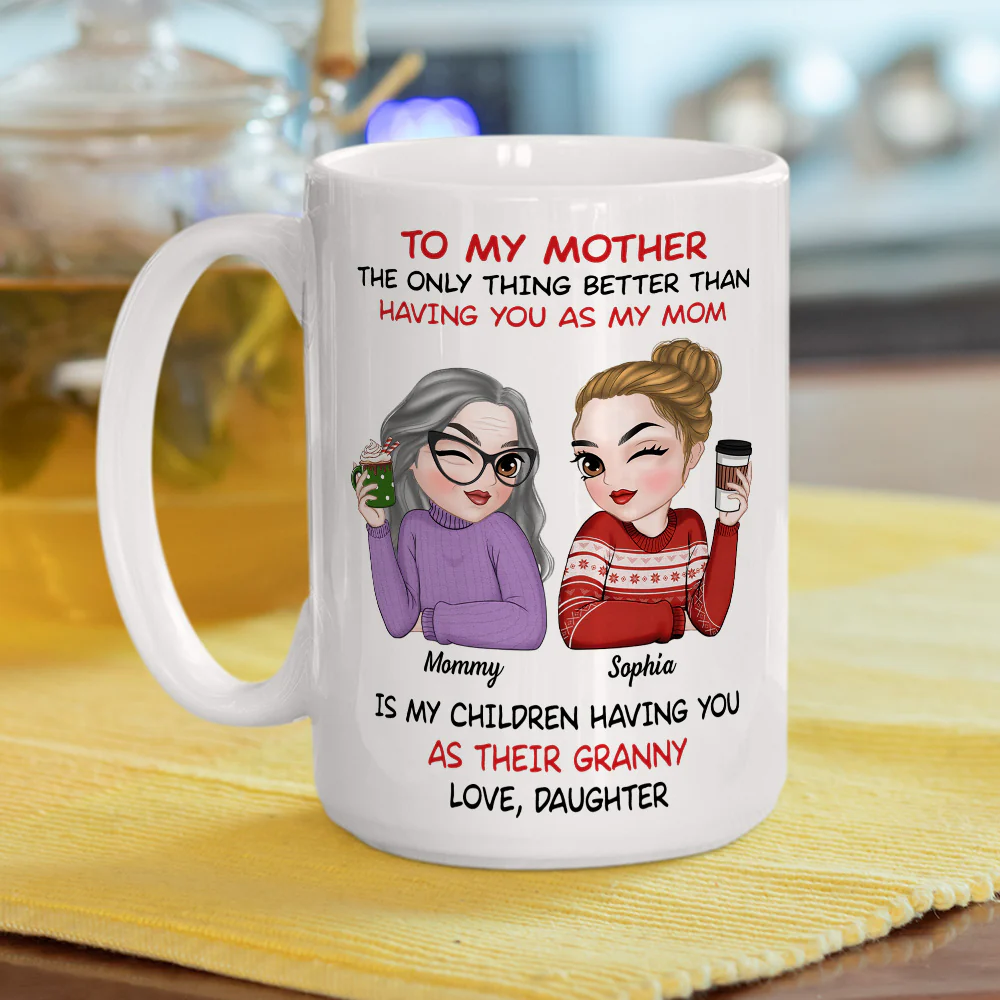 To My Mother Merry Christmas - Personalized Custom Coffee Mug - Image 4