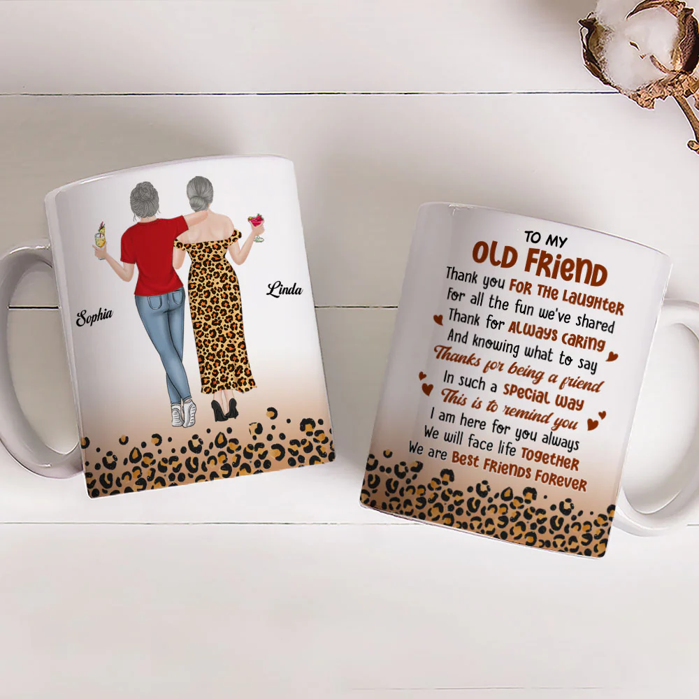 To My Old Friend - Personalized Custom Coffee Mug - Image 3
