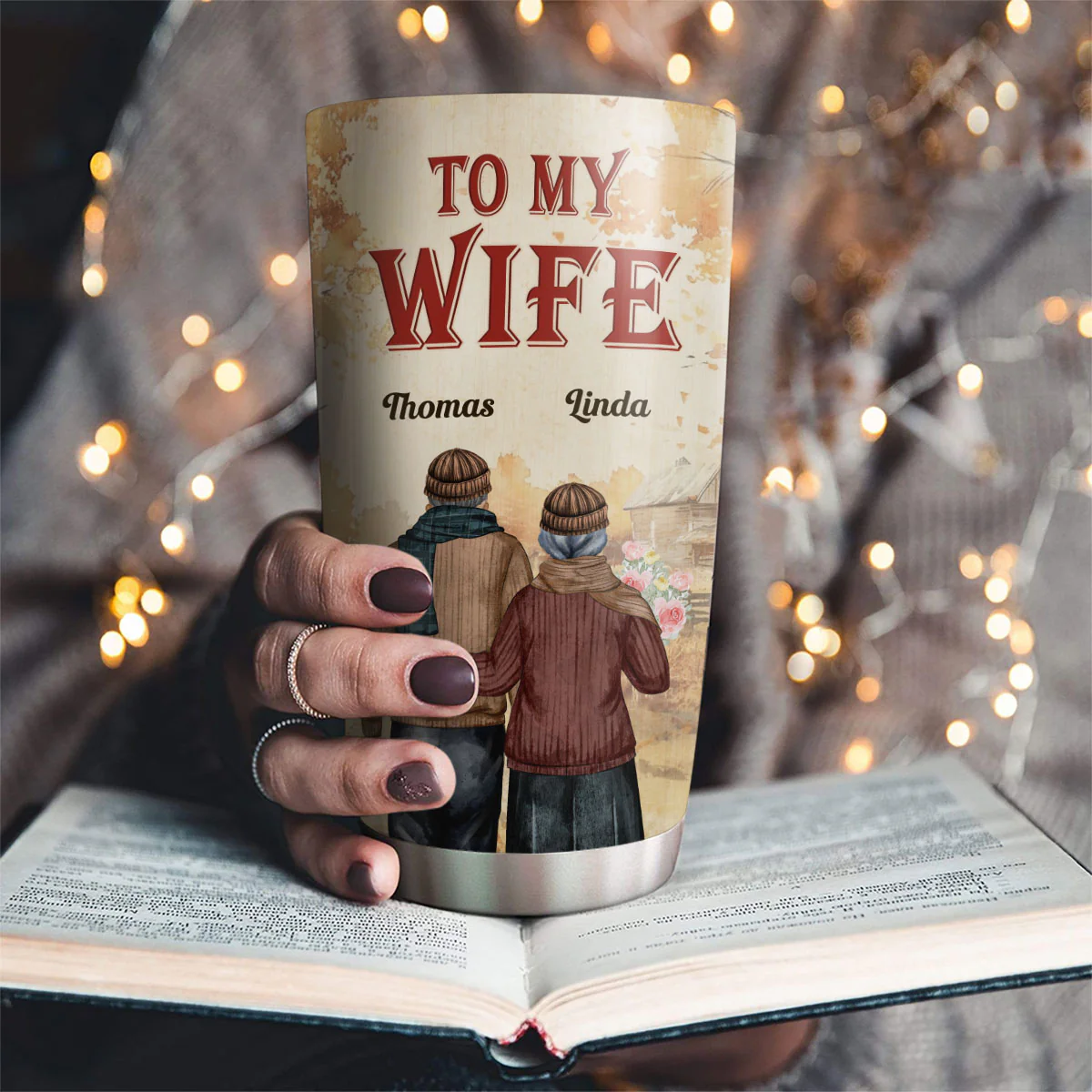 To My Queen - Personalized Custom Tumbler - Image 2