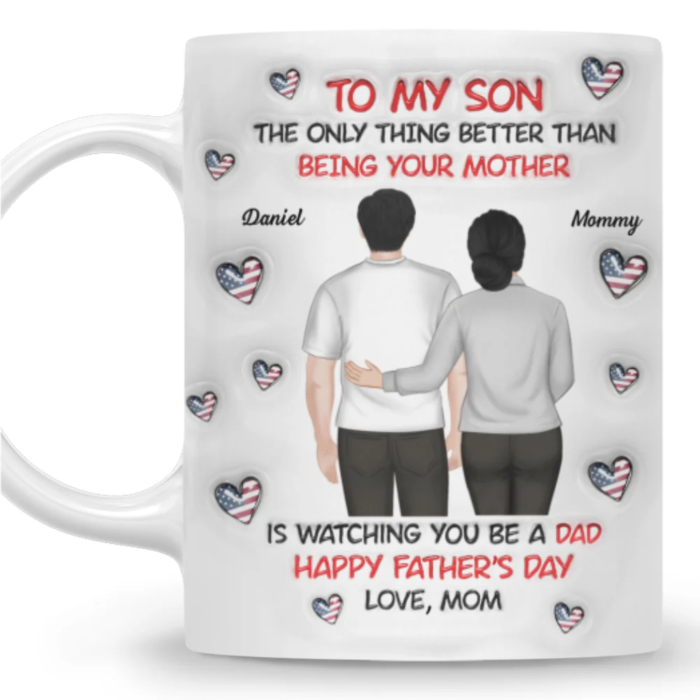 To My Son Backview - Personalized Custom 3D Inflated Effect Mug - Image 6