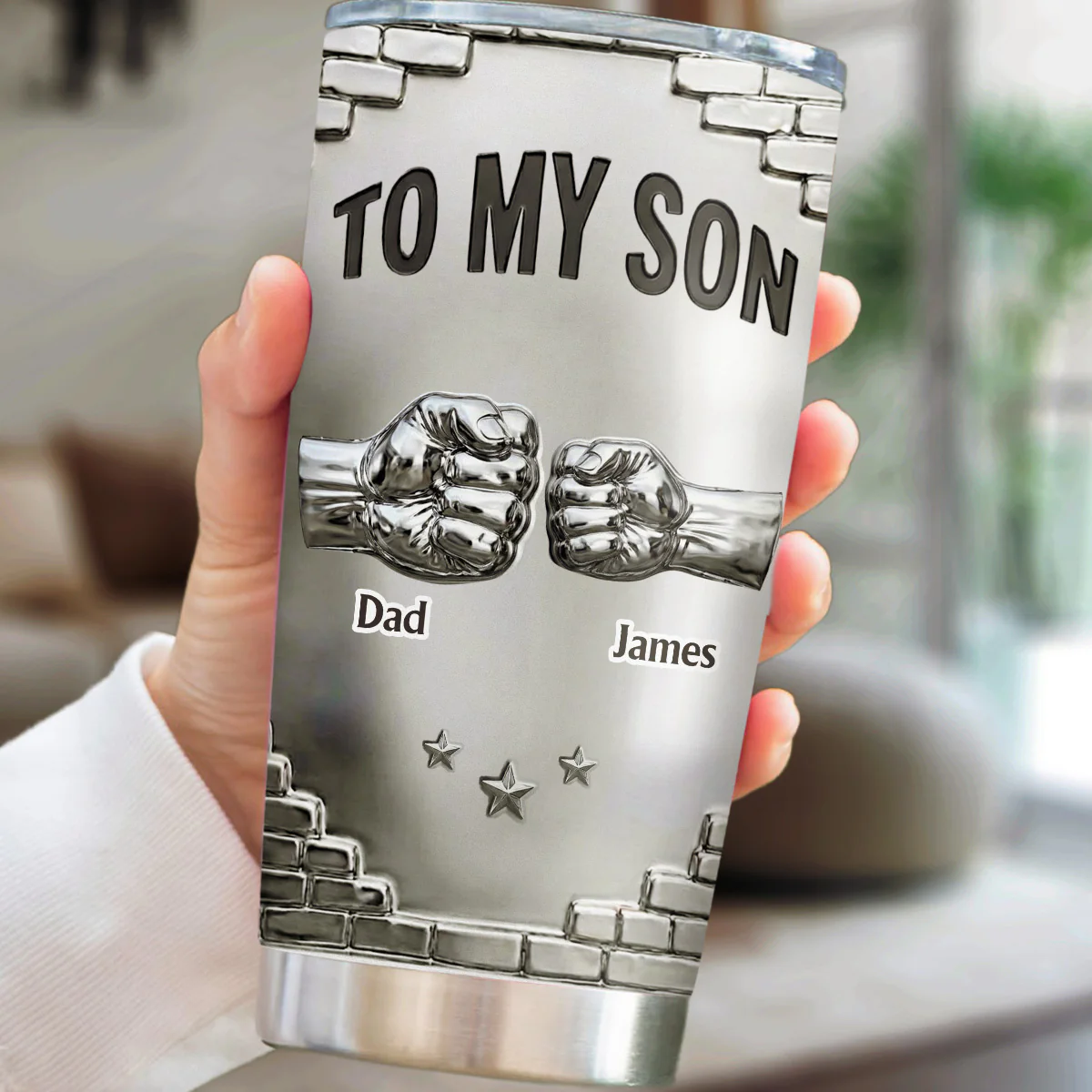 To My Son I Believe In You - Personalized Custom 3D Effect Tumbler - Image 3