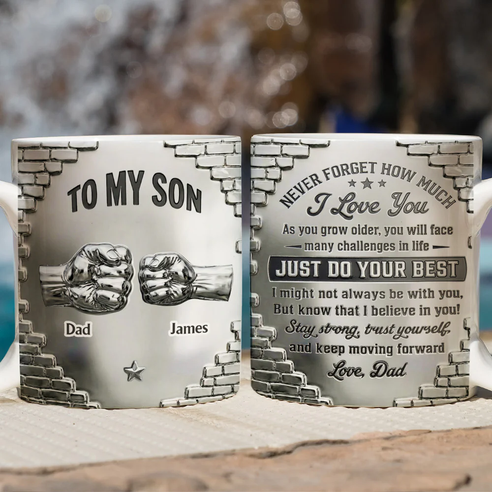 To My Son I Believe In You - Personalized Custom 3D Inflated Effect Mug - Image 2