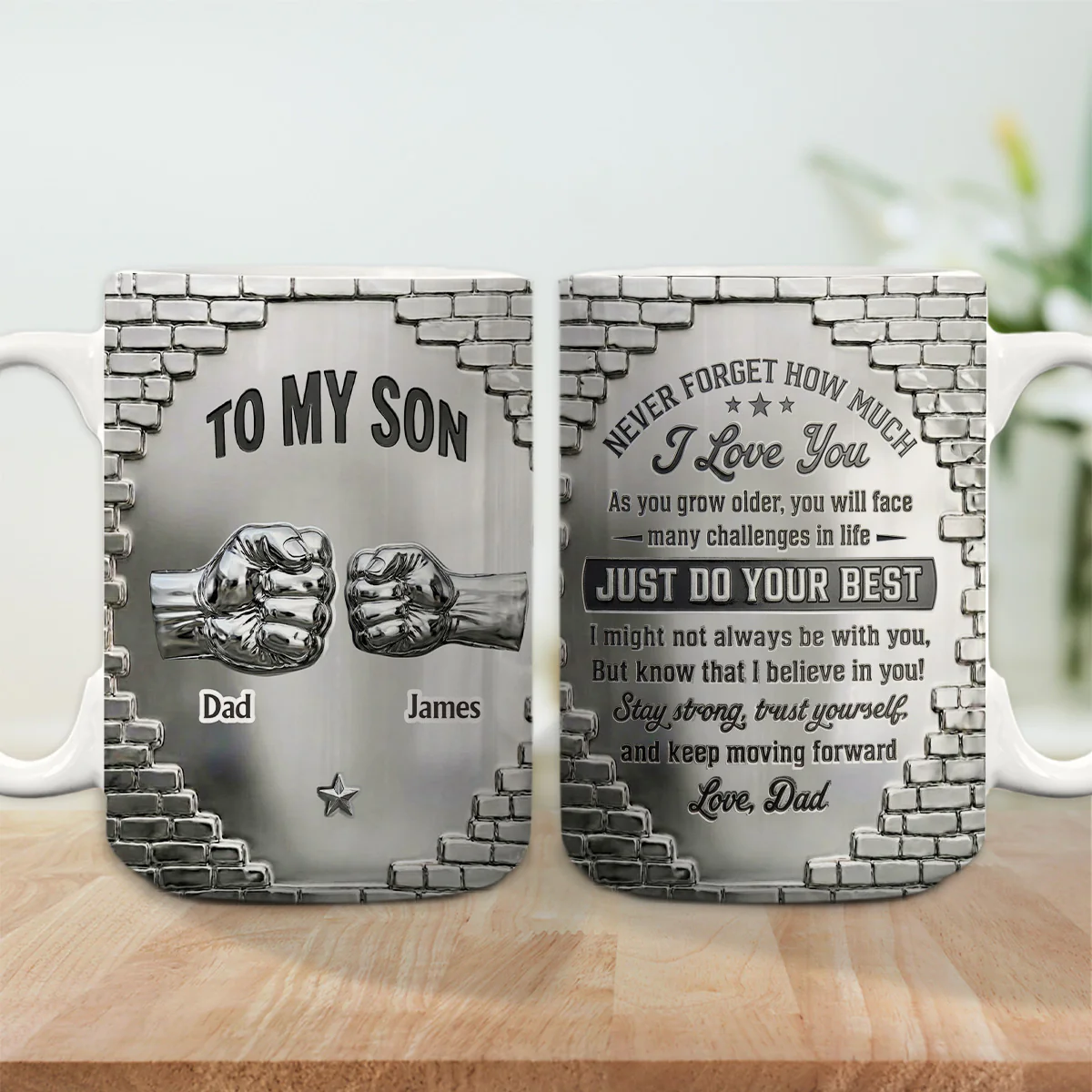 To My Son I Believe In You - Personalized Custom 3D Inflated Effect Mug - Image 5