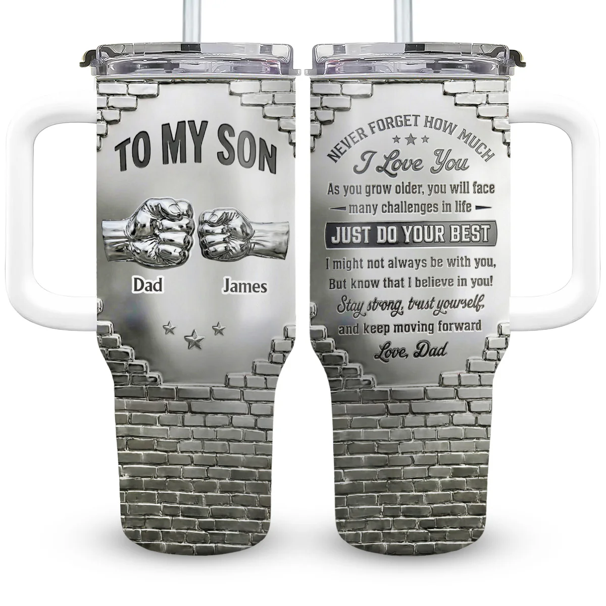 To My Son I Believe In You - Personalized Custom 40 Oz Tumbler
