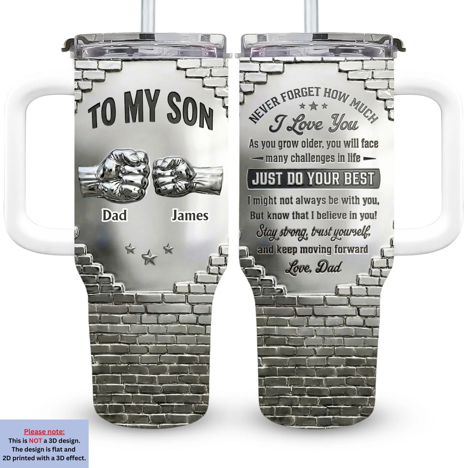 To My Son I Believe In You - Personalized Custom 40 Oz Tumbler - Image 6