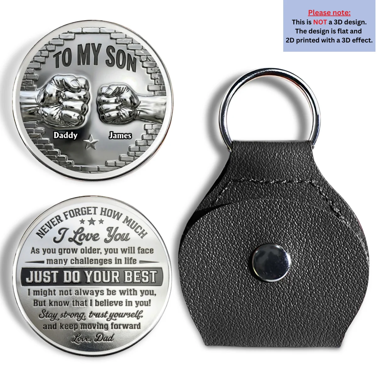 To My Son I Believe In You - Personalized Custom Pocket Hug - Image 6