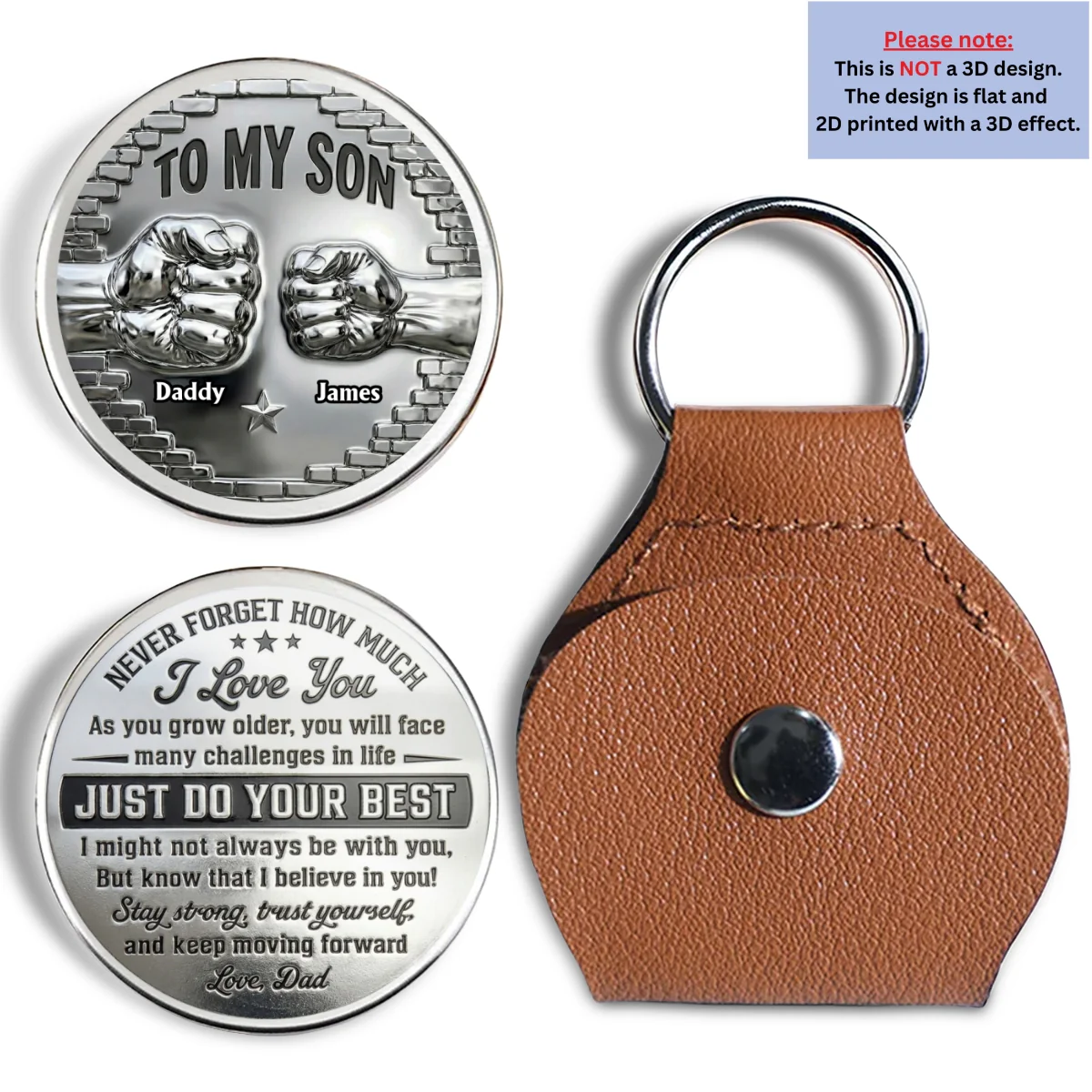 To My Son I Believe In You - Personalized Custom Pocket Hug - Image 7