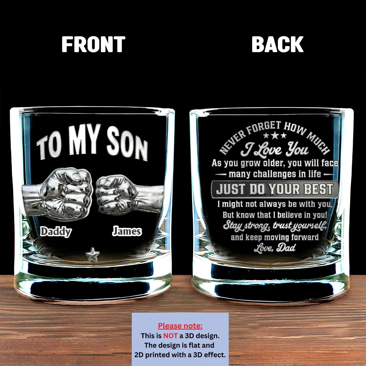 To My Son I Believe In You - Personalized Custom Whiskey Glass - Image 7