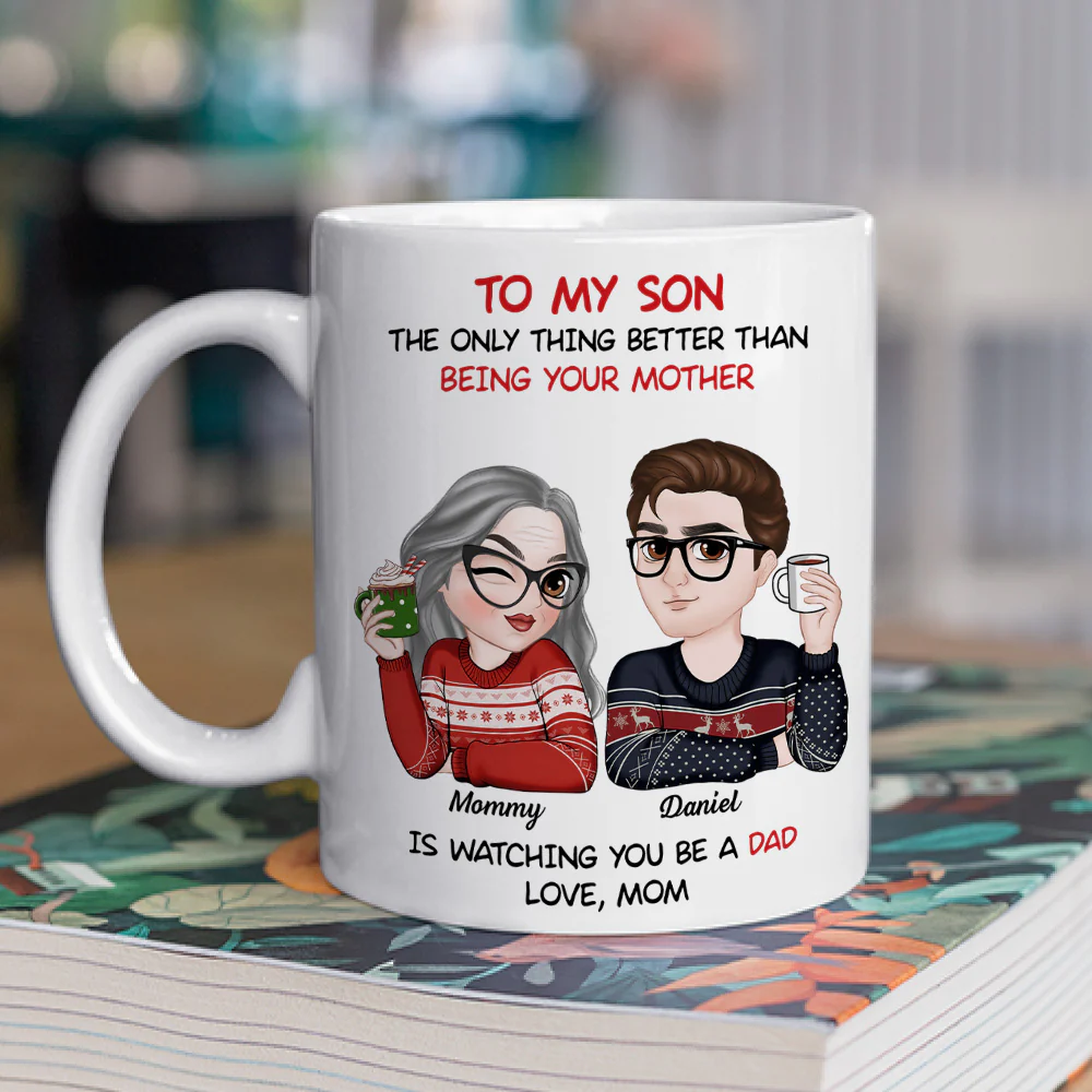 To My Son Merry Christmas - Personalized Custom Coffee Mug - Image 2