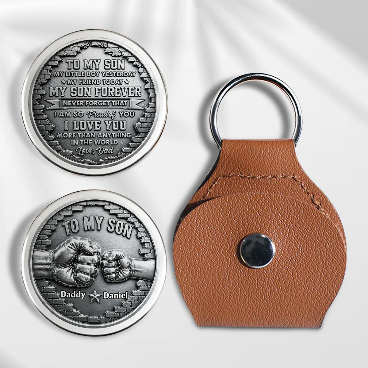 To My Son Never Forget That - Personalized Custom Pocket Hug