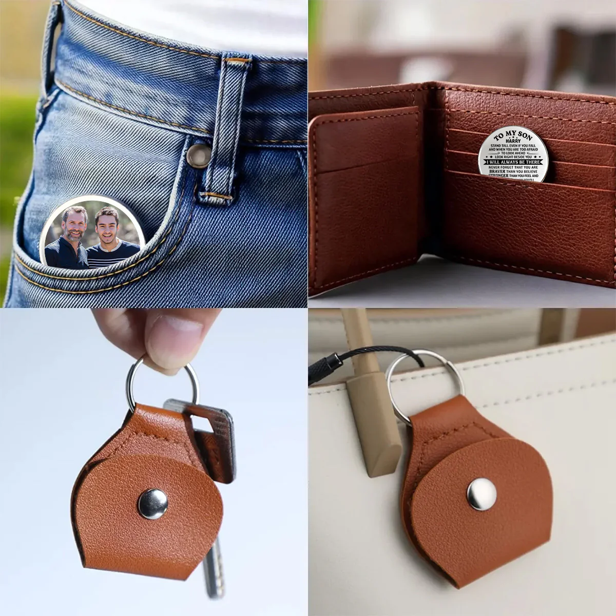 To My Son - Personalized Custom Pocket Hug - Image 4