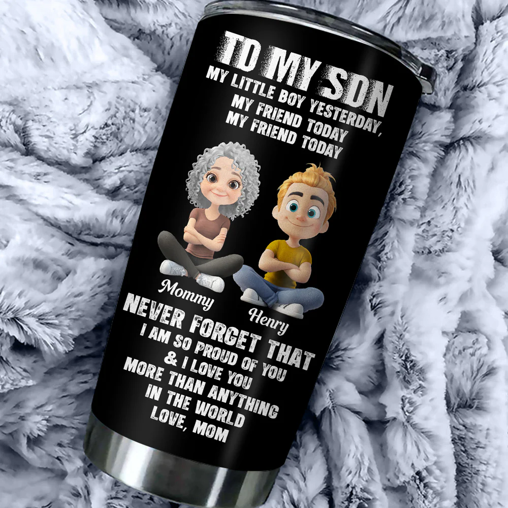 To My Son - Personalized Custom Tumbler - Image 2