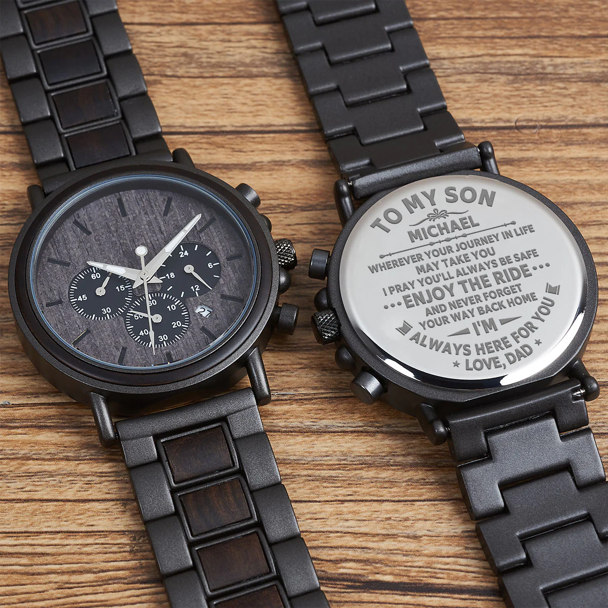 To My Son - Personalized Engraved Wooden Watches GQ026 - Image 4