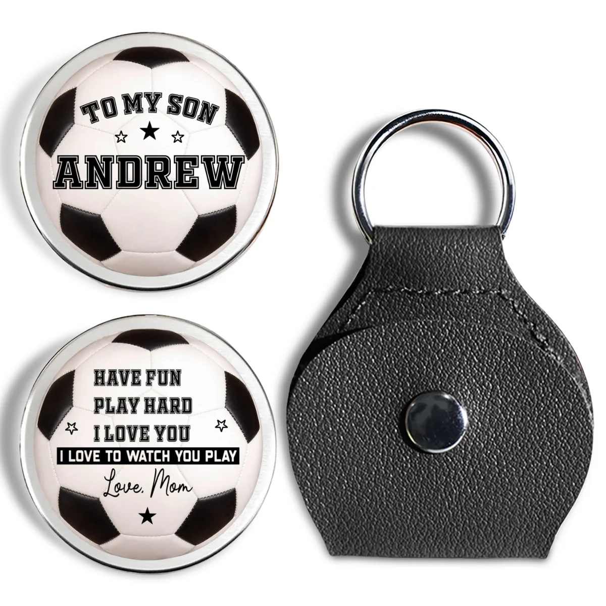 To My Son Soccer Ball - Personalized Custom Pocket Hug - Image 8