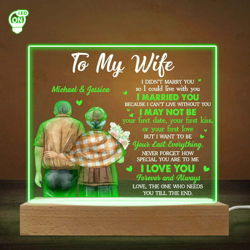 To My Wife I Cannot Live Without You - Personalized Custom LED Light - Image 2