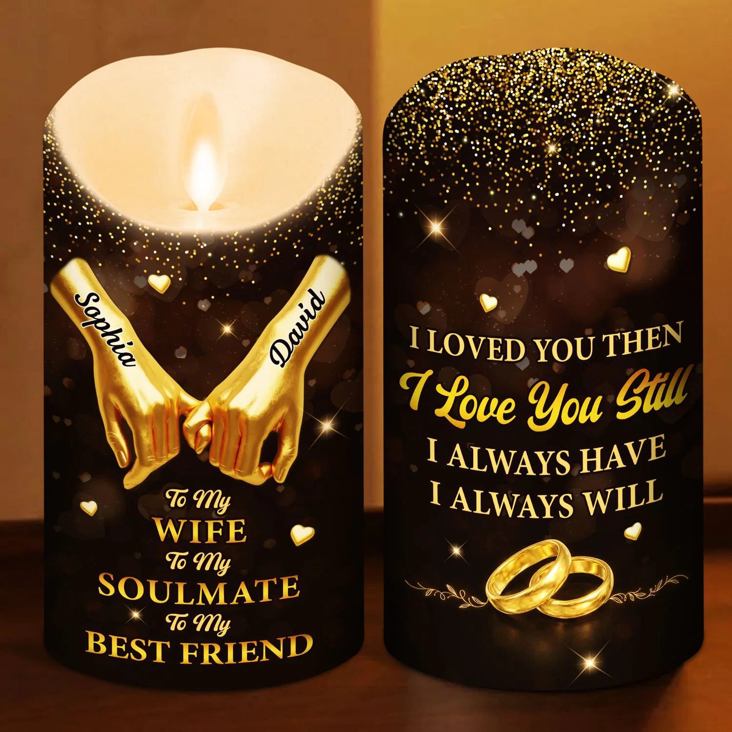 To My Wife I Love You Still - Personalized Custom LED Candle - Image 4