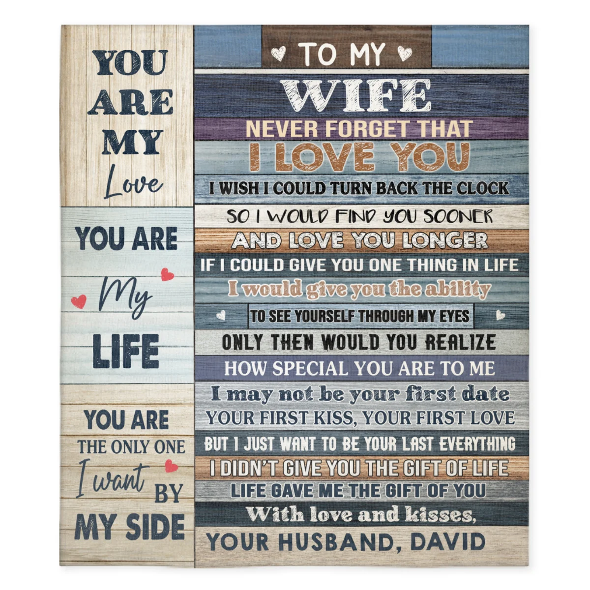 To My Wife - Personalized Custom Fleece Blanket - Image 5