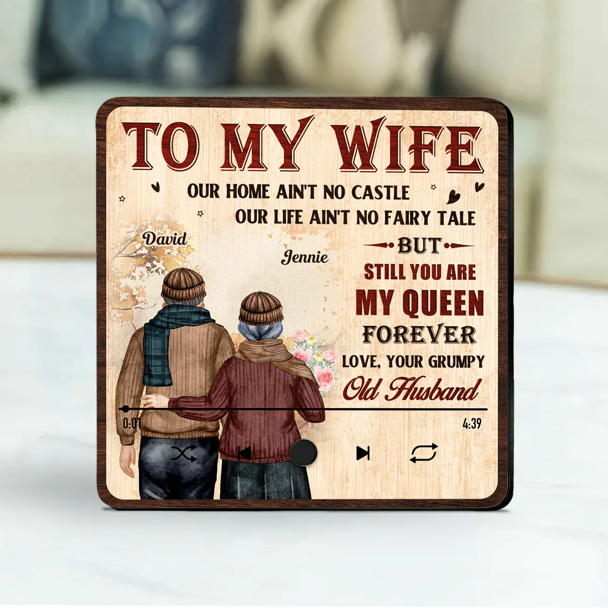 To My Wife - Personalized Custom Music Fridge Magnet - Image 3