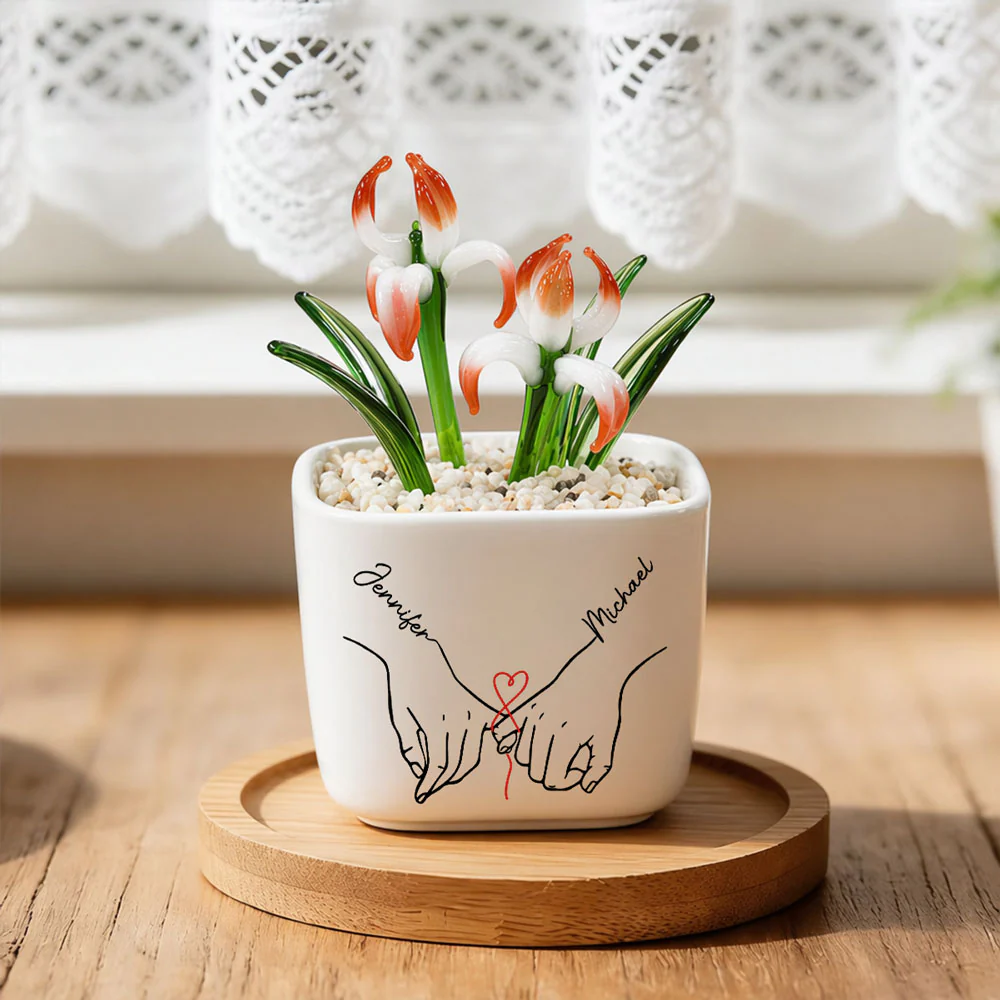 To My Wife Soulmate Best Friend - Personalized Custom Glass Birth Month Flower - Image 5