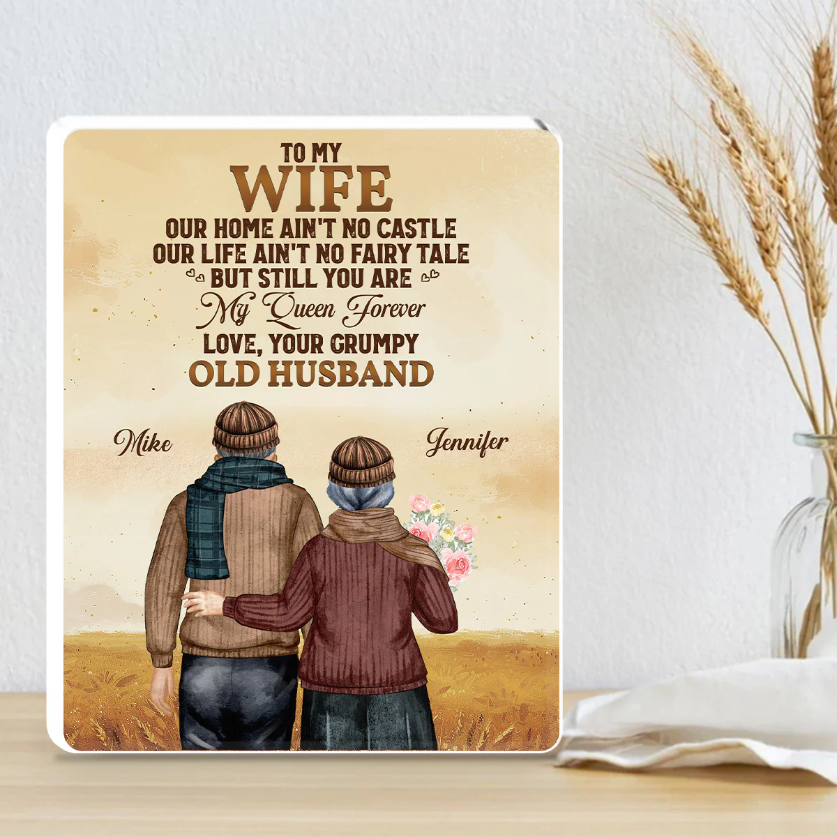 To My Wife You Are My Queen Forever - Personalized Custom Acrylic Plaque - Image 5
