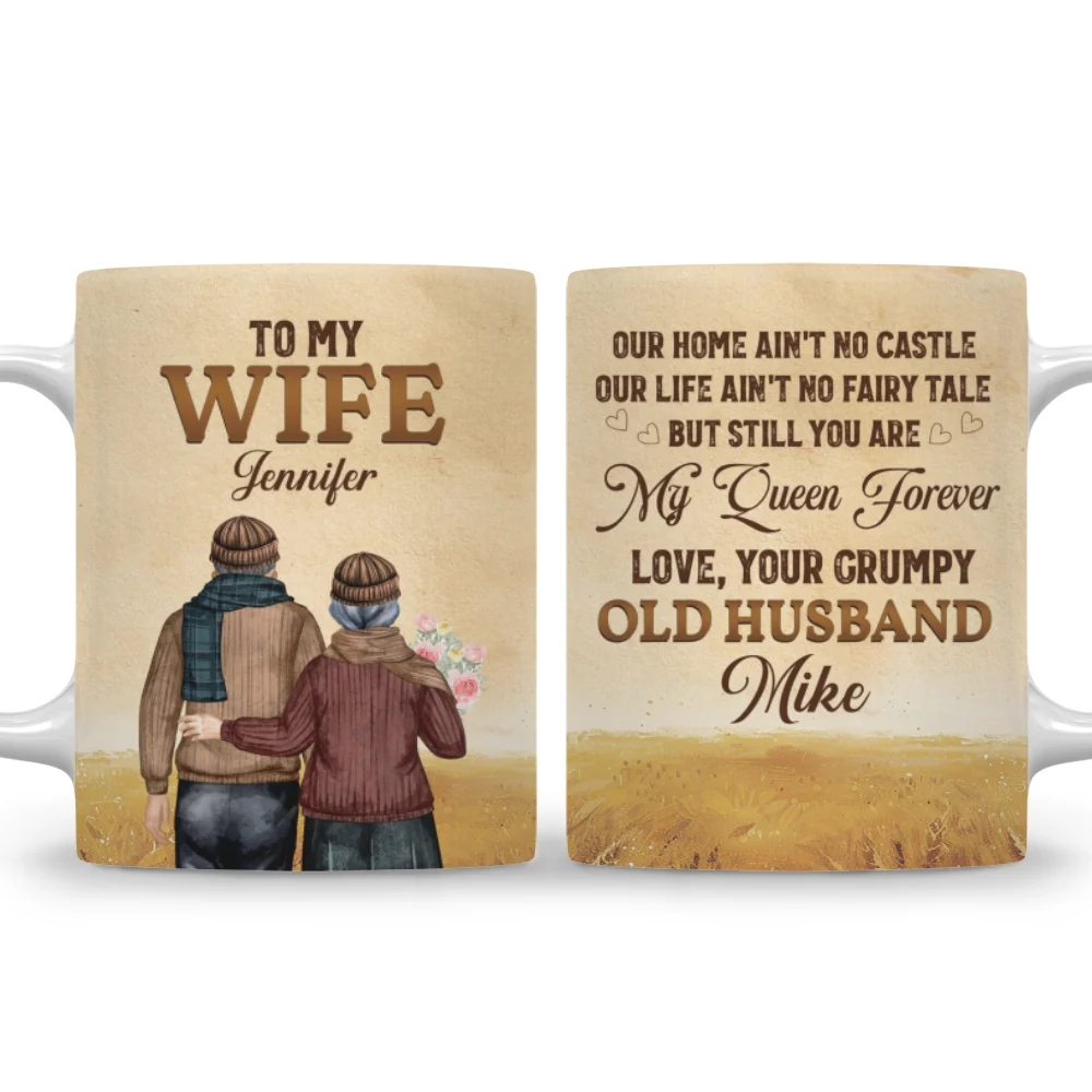To My Wife You Are My Queen Forever - Personalized Custom Coffee Mug - Image 4