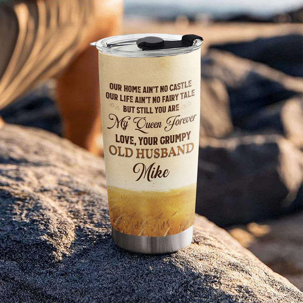 To My Wife You Are My Queen Forever - Personalized Custom Tumbler - Image 2