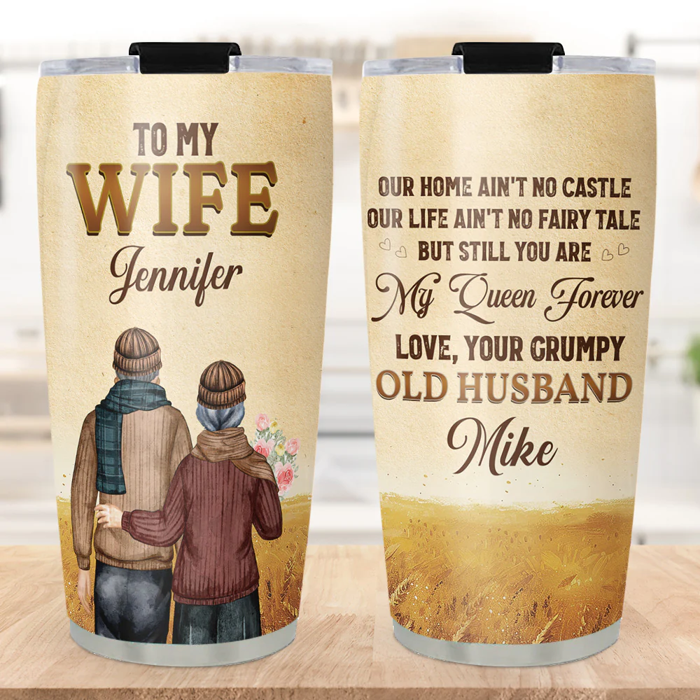 To My Wife You Are My Queen Forever - Personalized Custom Tumbler - Image 4