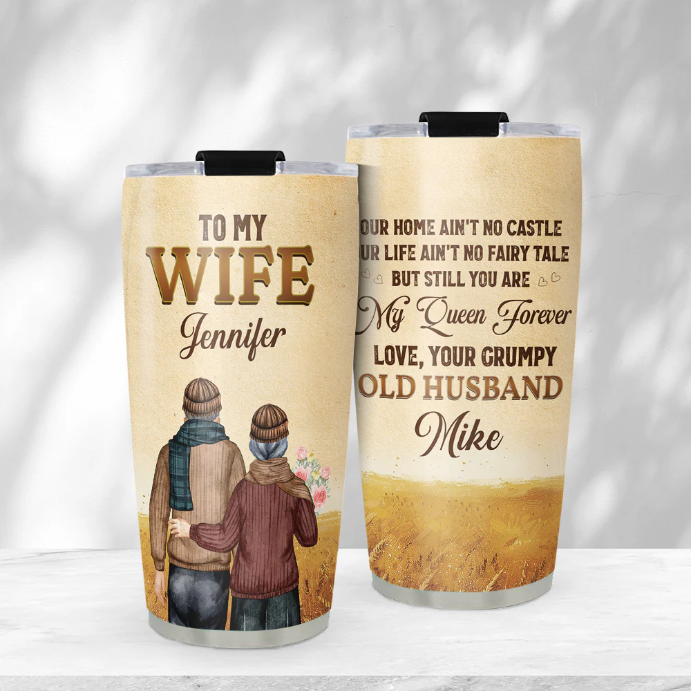 To My Wife You Are My Queen Forever - Personalized Custom Tumbler - Image 5