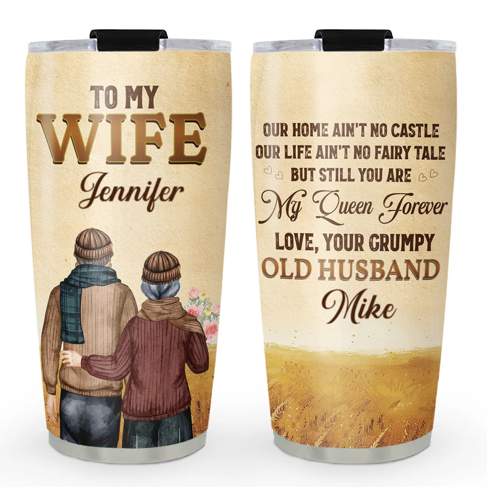 To My Wife You Are My Queen Forever - Personalized Custom Tumbler - Image 6