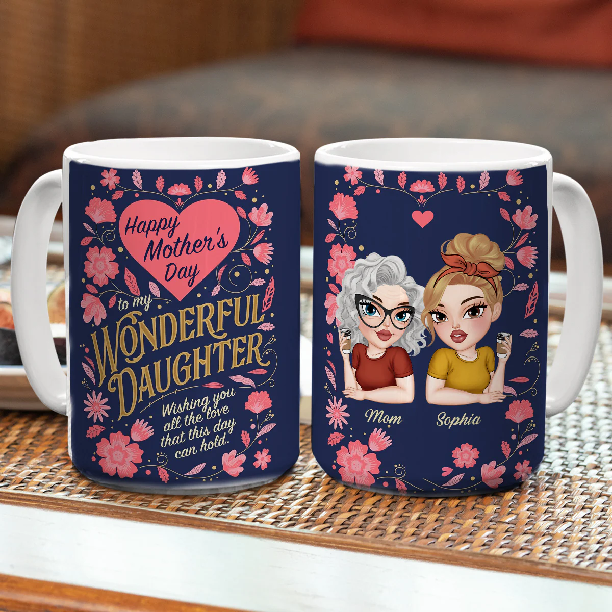 To My Wonderful Daughter - Personalized Custom Coffee Mug - Image 5