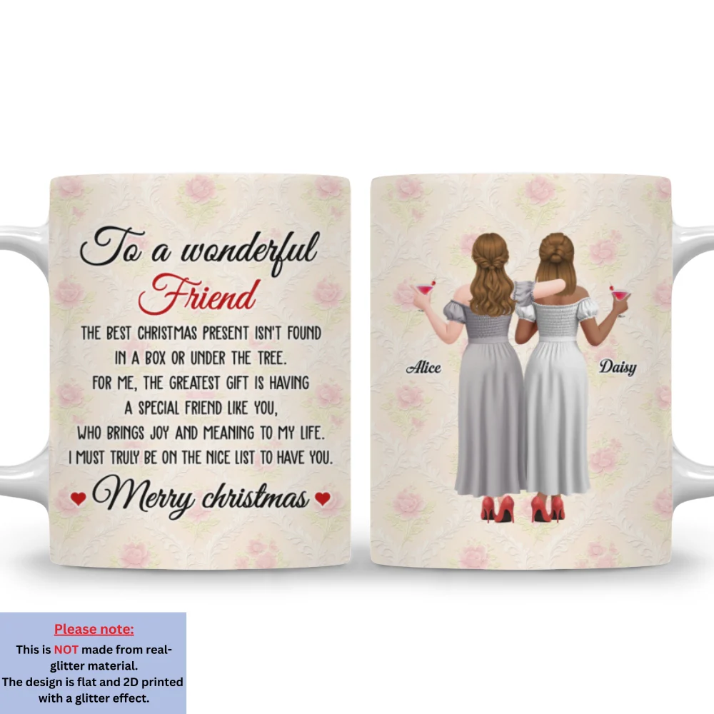 To My Wonderful Friend - Personalized Custom Coffee Mug - Image 7