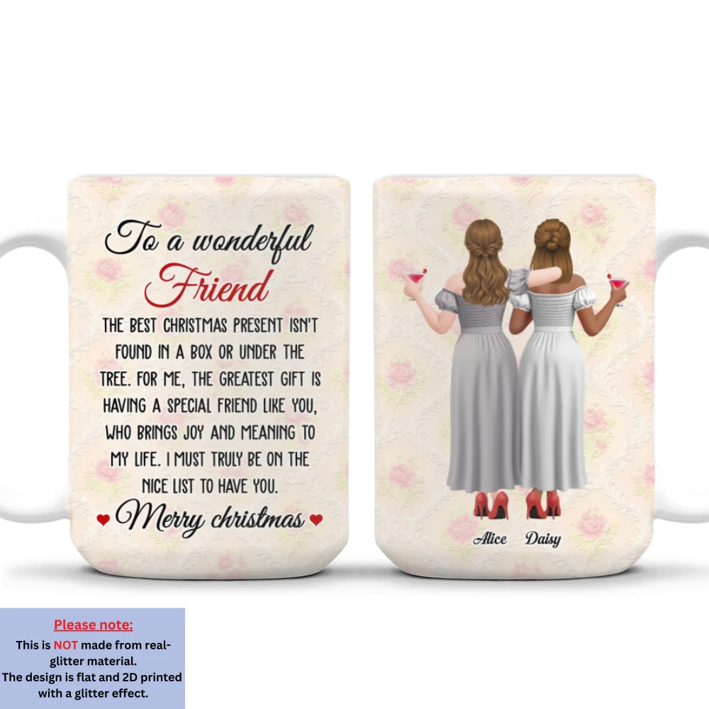 To My Wonderful Friend - Personalized Custom Coffee Mug - Image 8