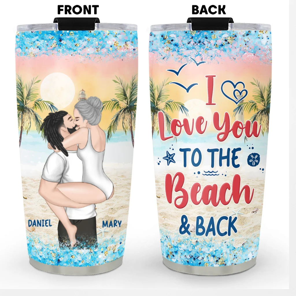 To The Beach - Personalized Custom Tumbler - Image 5