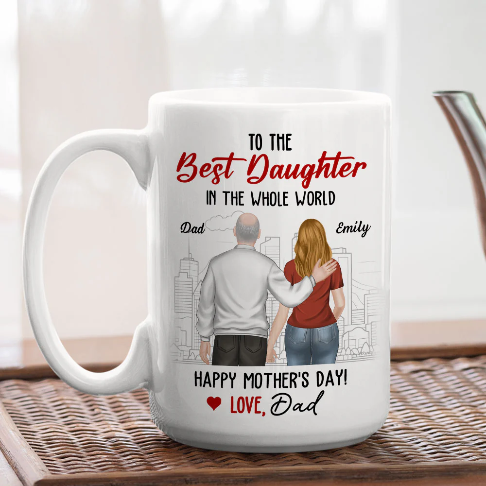 To The Best Daughter Ever - Personalized Custom Coffee Mug - Image 2
