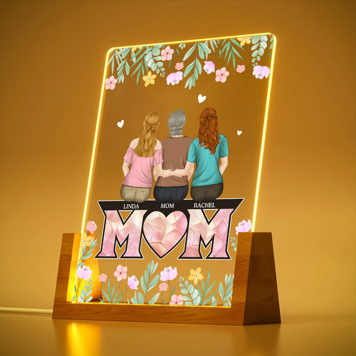 To The Best Mom - Personalized Custom Plaque With Walnut Base - Image 3